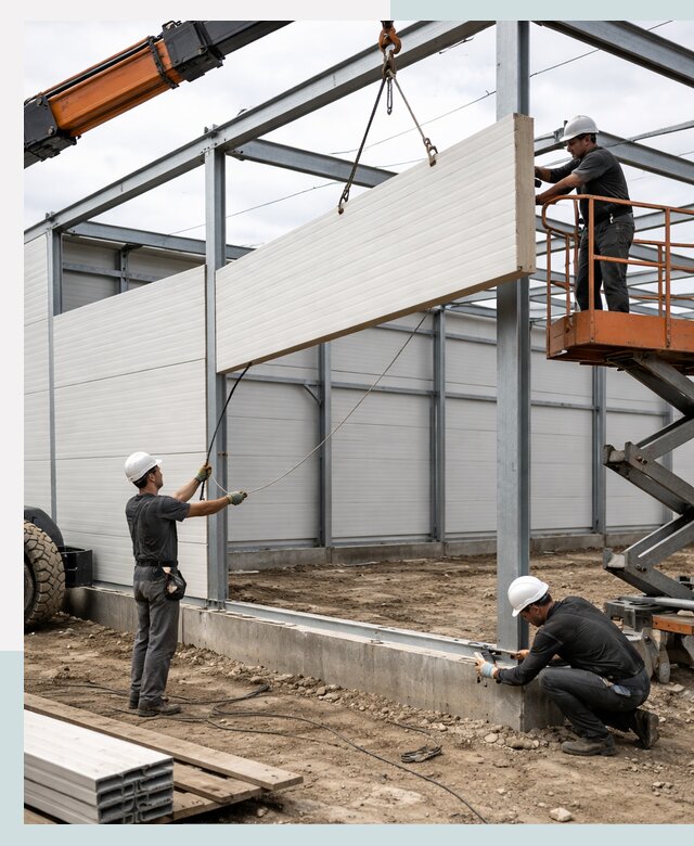 Строительство складов из сэндвич панелей в Уфе под ключ